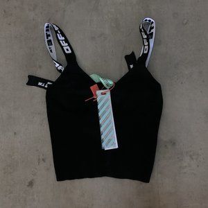 Off-White Women Black Crop Top "S"